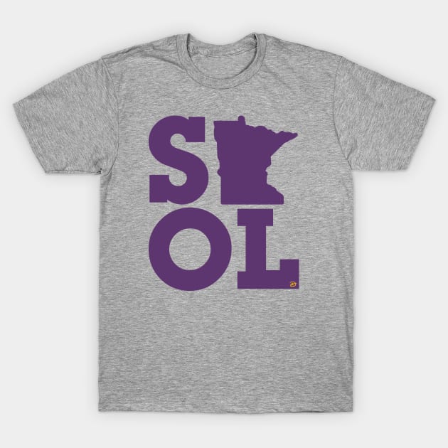 Block "State SKOL" - Stacked (Purple) T-Shirt by dhartist